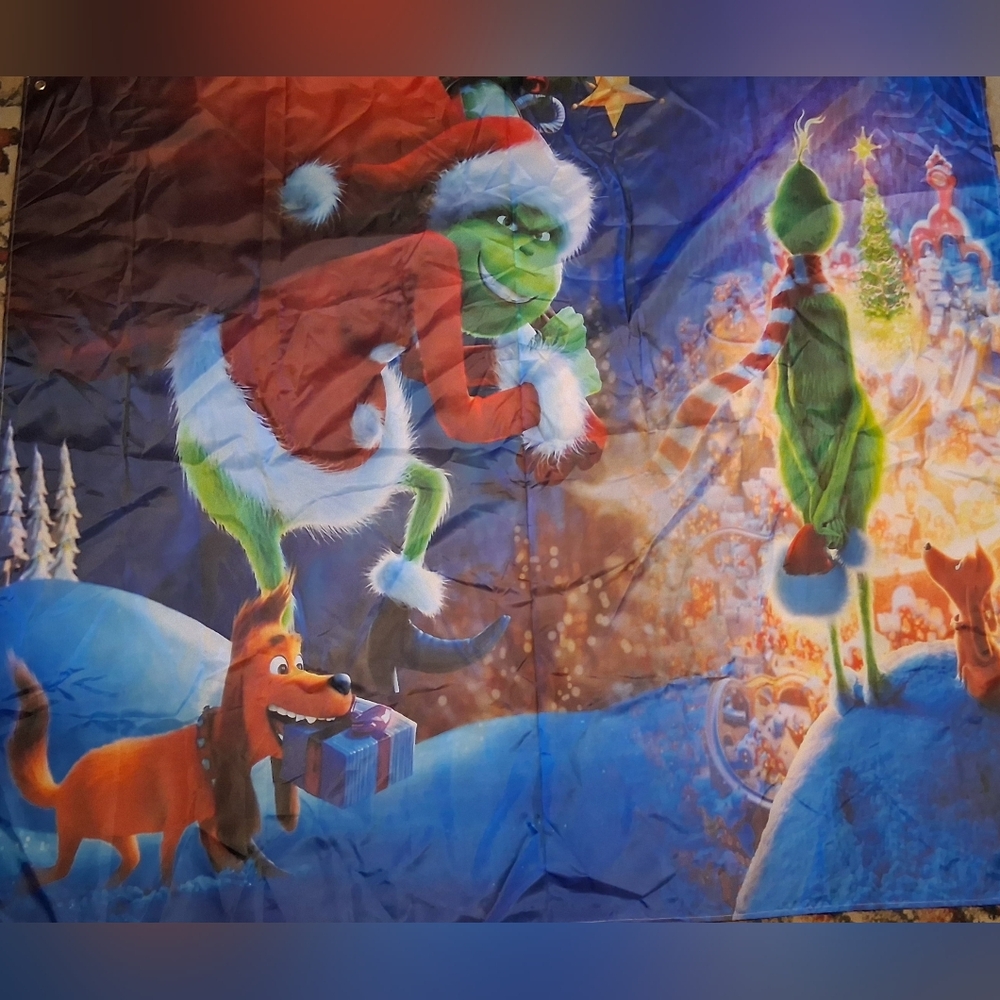 Grinch Christmas Banner